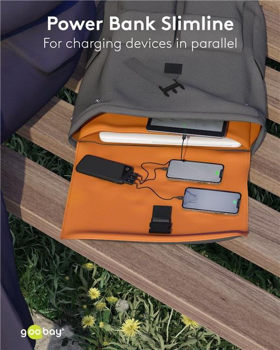 Actual product image Goobay Slimline (10000 mAh, 10.50 W, 50 Wh)