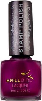 BrillBird Stempel Nagellack – Fuchsia Pink 5ml (Fuchsia Pink, Gel-Effekt Nagellack)