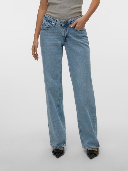 Actual product image Vero Moda VMVANESSA Niedrige Taille Weiter Beinschnitt Jeans Weit geschnitten (25)