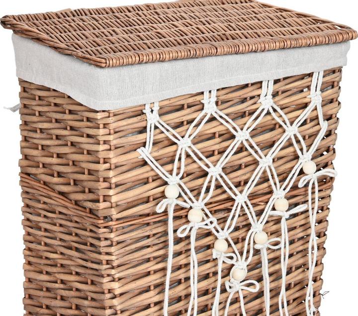 Produktbild Esprit Laundry basket Home White Natural wicker Shabby Chic 47 x 35 x 55 cm 5 Pieces