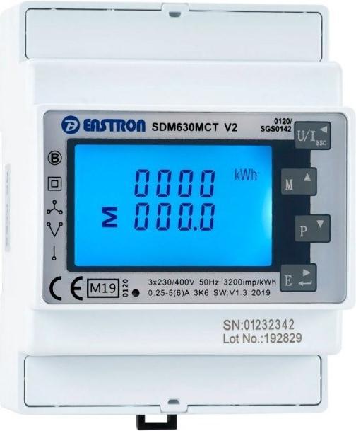 No Name Solplanet accessories // 3-phase energy meter for Solplanet inverters / Eastron SDM630-MCT / Half
