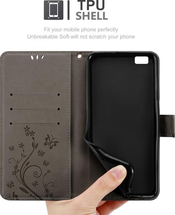 Produktbild Cadorabo Flower Book Cover (Huawei P8 Lite)
