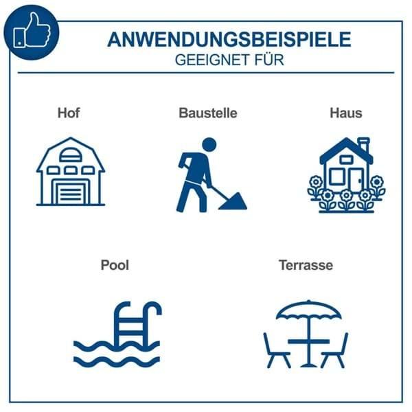 Produktbild Scheppach Hochdruckreiniger 1400W, 110 bar inkl. Quick-Connect-System & Zubehör (Netzbetrieb)
