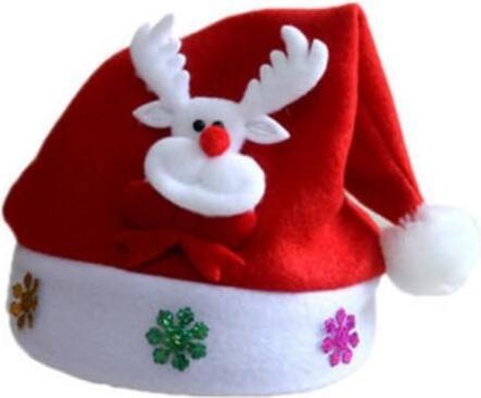 Image du produit JTI Bonnet de Noël avec motif clignotant - Rudolph le renne au nez rouge