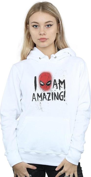 Actual product image Womens/Ladies Spider-Man I Am Amazing Hoodie (XL)