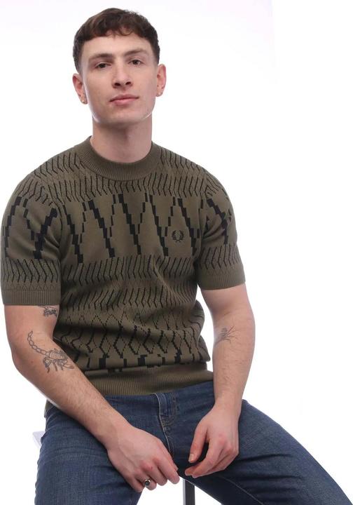 Immagine prodotto Fred Perry Maglietta Motivo a rombi Con Pannelli Uomo (M)
