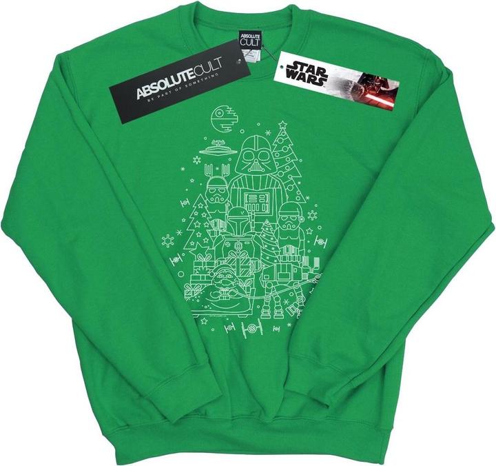 Actual product image Star Wars Mens Empire Christmas Sweatshirt (XXL)