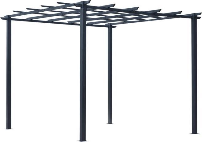 Produktbild Swisshandel24 stabiler Rosenpavillon als Rankhilfe wetterfest Metall schwarz 2,97x2,95x2,3m (297 cm, 295 cm)