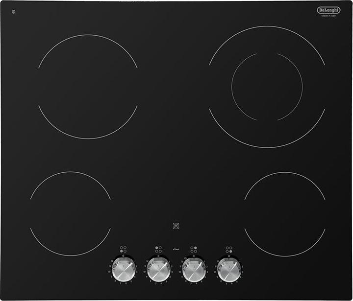 Immagine prodotto De'Longhi De?Longhi PVC 61 FK piano cottura Nero Da incasso 60 cm Piastra sigillata 4 Fornello(i)