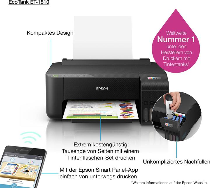 Actual product image Epson EcoTank ET-1810 (Ink tank, Colour)