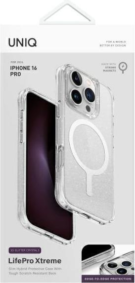 Immagine prodotto Uniq etui LifePro Xtreme iPhone 16 Pro 6.3" Magclick Charging przezroczysty/tinsel lucent (Apple iPhone 16 Pro)