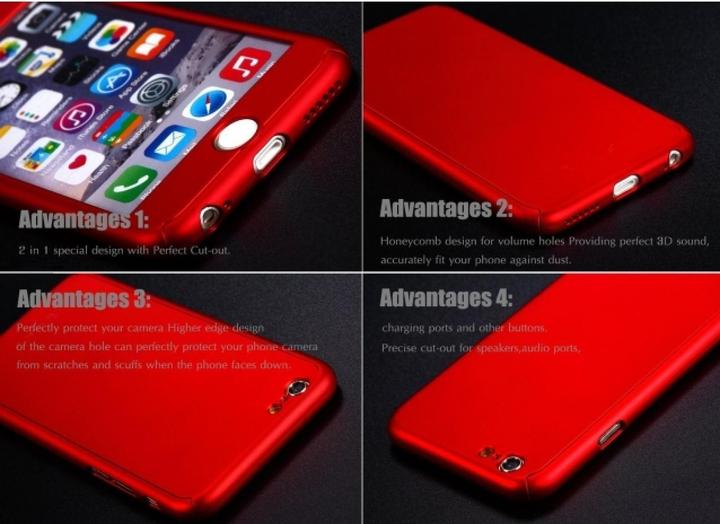 Image du produit Floveme Étui en verre blindé 360 degrés pour iPhone 6/6S Protection intégrale (1 pièce(s), Apple iPhone 6s)