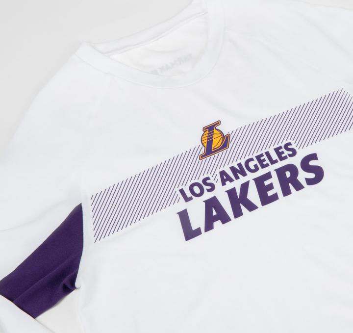 Actual product image Tarmak Women's/Men's long sleeve functional shirt NBA Los Angeles Lakers - UT500 white (M)
