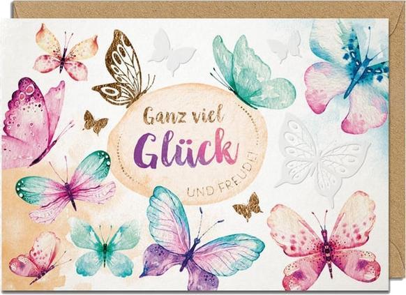 Actual product image Greeting card - Good luck and joy - with envelope
