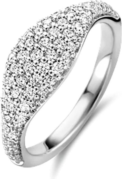 Actual product image Ti Sento Milano Ring Geometry with Zirconia 12223ZI (56, 925 Silver)