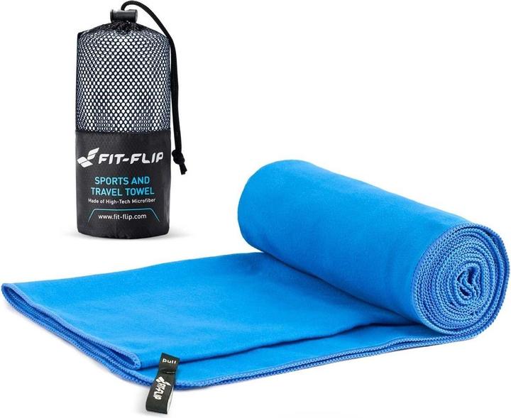 Fit-Flip Mikrofaser Handtuch schnelltrocknend mit Tasche 100x200cm (100 x 200 cm)