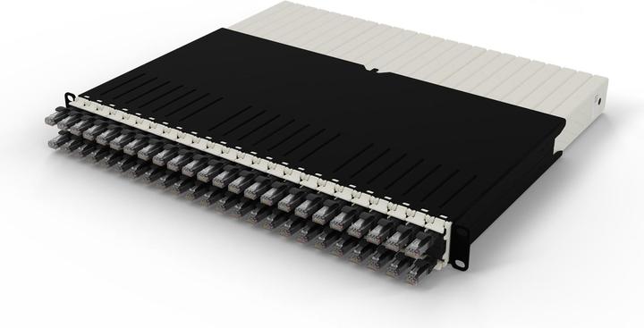 Immagine prodotto PATCHBOX uno / 8RU / Cat 6A, UTP, 0,8 m, nero (U/UTP, CAT6a, 0.80 m)