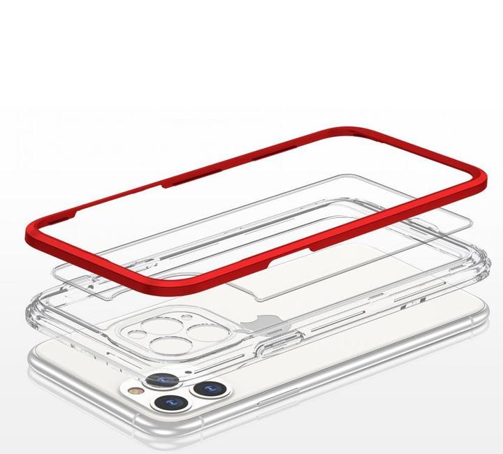 Actual product image Hurtel Clear 3in1 case for iPhone 11 Pro frame cover gel red (Apple iPhone 11 Pro)
