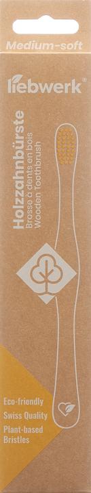 Produktbild Liebwerk Holzzahnbürste Ricine Leaf (Mittel, 1 x)