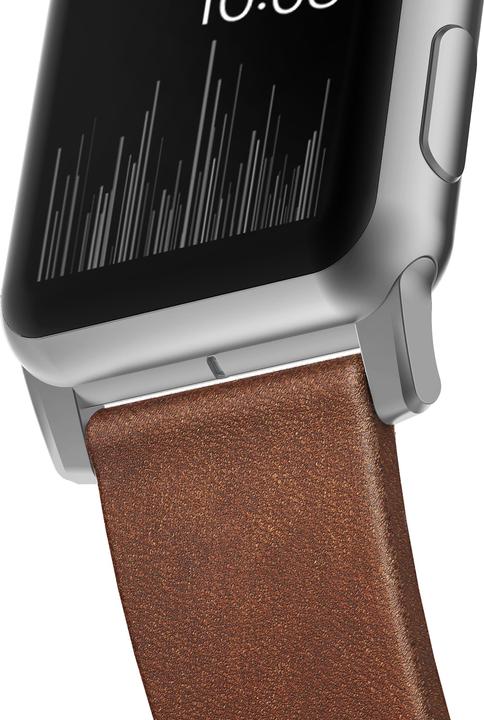 Immagine prodotto Nomad Cinturino del connettore moderno (44 mm, Cuoio, Acciaio inossidabile)