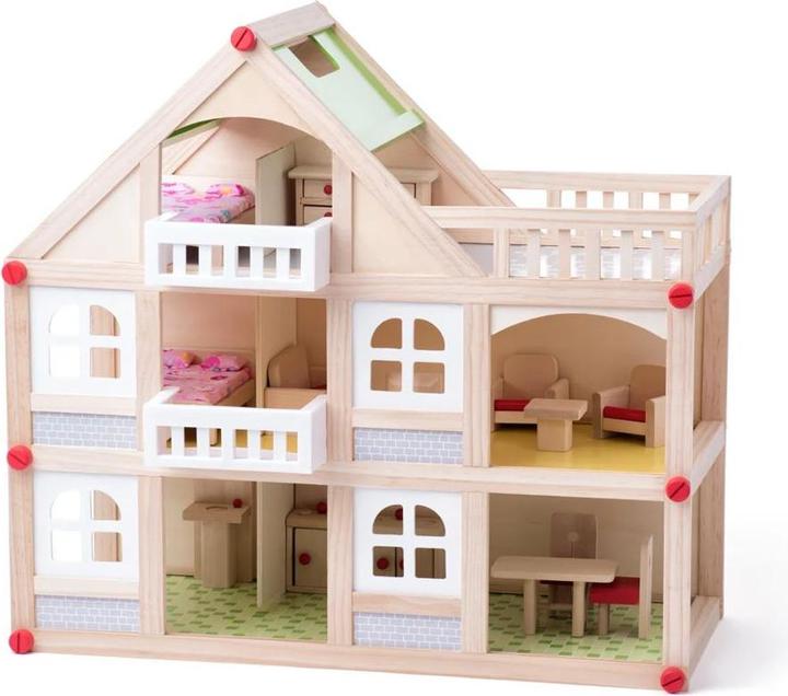 Produktbild Puppenhaus 2 Stöcke M. Balkon Holz