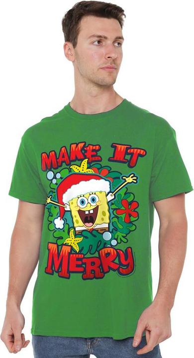 Produktbild Spongebob Squarepants Make It Merry TShirt weihnachtliches Design (XXL)