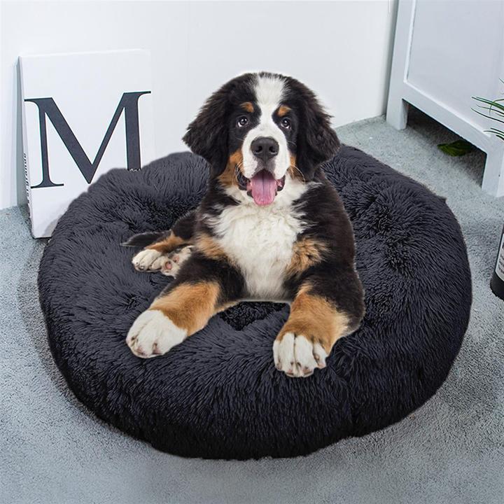 Actual product image Intirilife Pet Bed in Grey Diameter 100 cm (Cat, Dog)