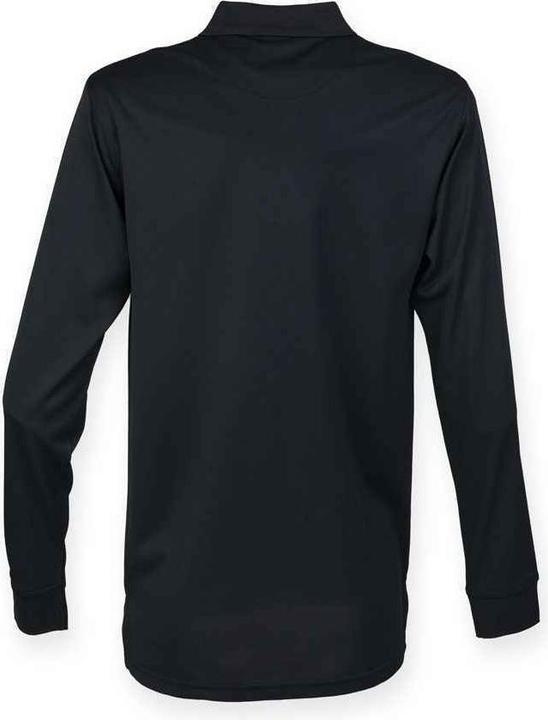 Actual product image Henbury Adults Unisex Long Sleeve Coolplus Piqu Polo Shirt (L)