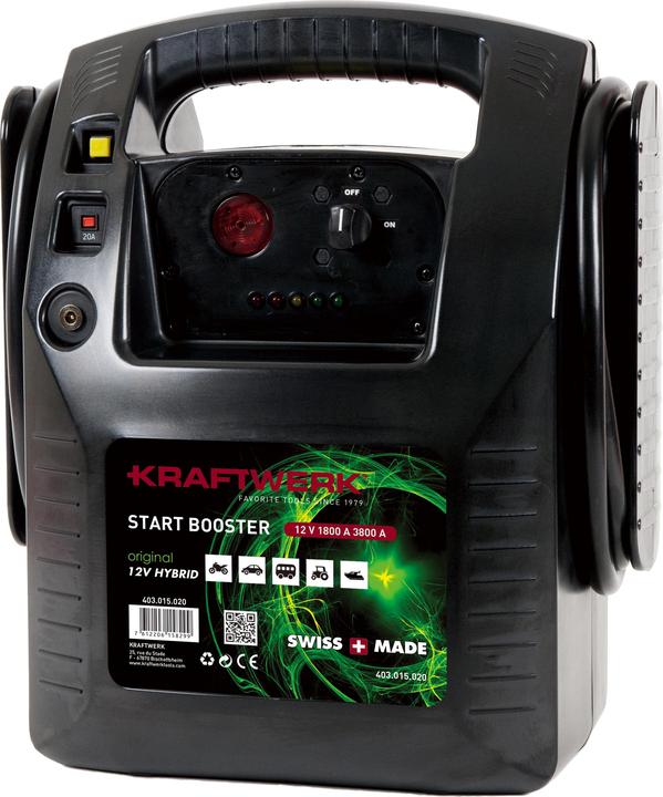 Immagine prodotto Kraftwerk Batteria di avviamento con funzione di carica Hybrid Booster 12 V (12 V, 20 Ah, 1800 A)