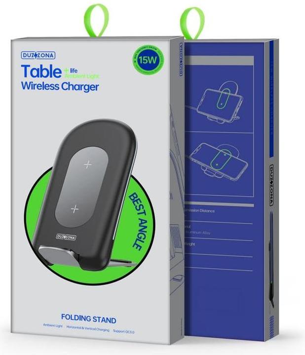 Produktbild Duzzona W2 Wireless Charger Stand - Schwarz (15 W)