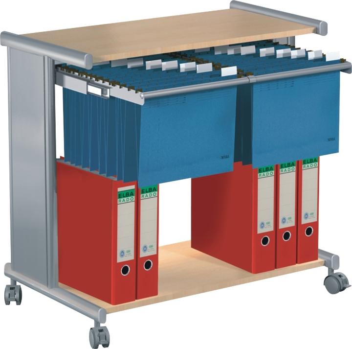 Actual product image Kerkmann 3529-2 Hanging filing trolley aluminium-beech