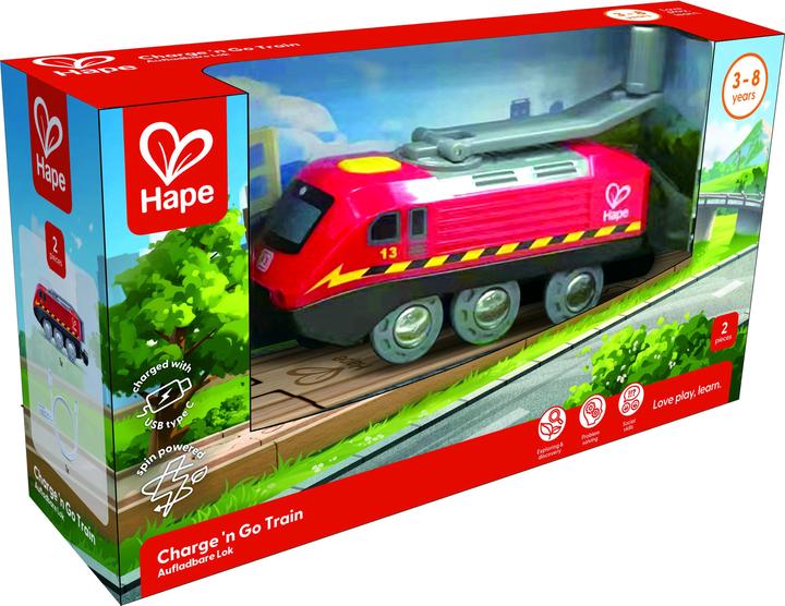 Actual product image Hape Charge and Go Train