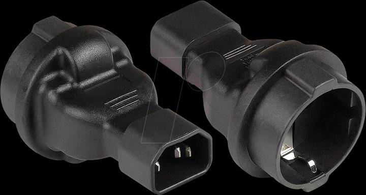 Produktbild Good Connections Stromadapter Kaltgeräte-Stecker C14 (gerade) an Schutzkontakt-Buchse Typ F (CEE 7/3, gerade), schwar