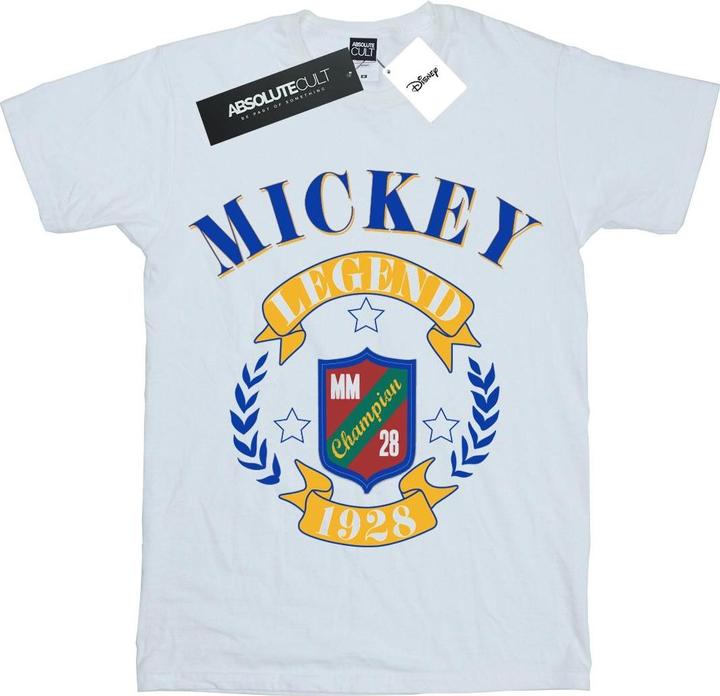 Actual product image Disney Womens/Ladies Mickey Mouse Legend Cotton Boyfriend T-Shirt (L)