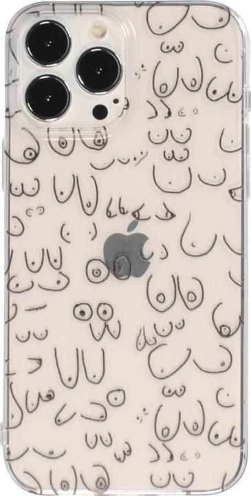 Actual product image PhoneLook Cover it Silicone Cover Funny Cartoon Breasts Tattoo (Apple iPhone 13 Pro Max)