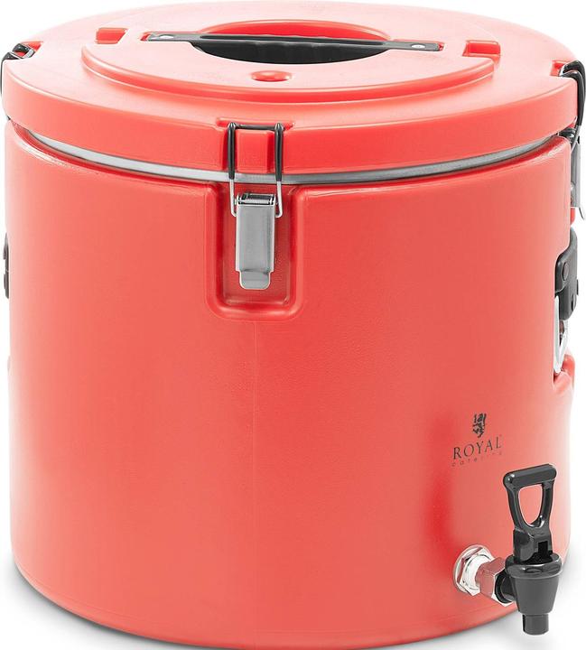 Produktbild Royal Catering Thermobehälter Edelstahl Thermobox Warmhaltebehälter Speisen Ablasshahn 30 L (30 l)