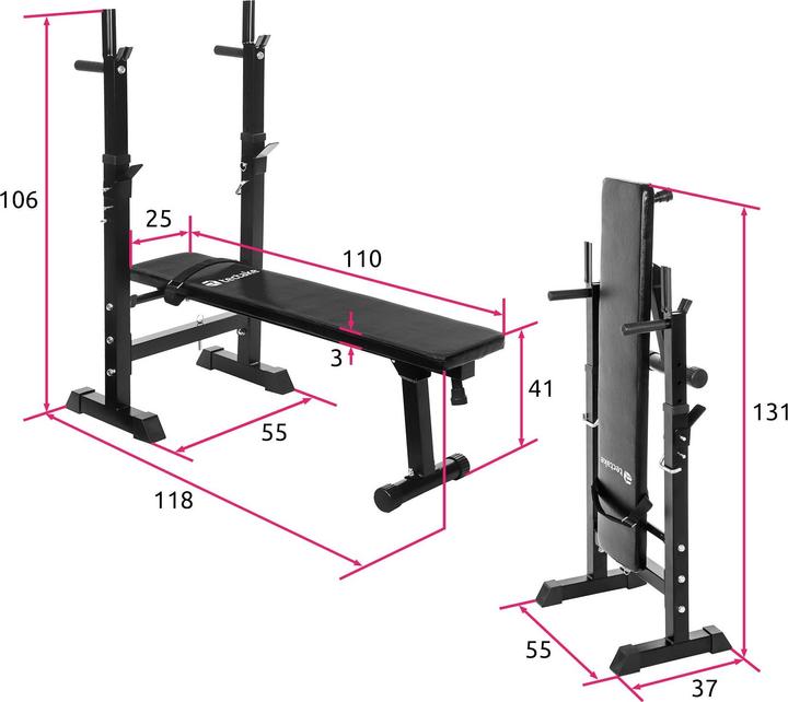 Actual product image tectake Weight bench