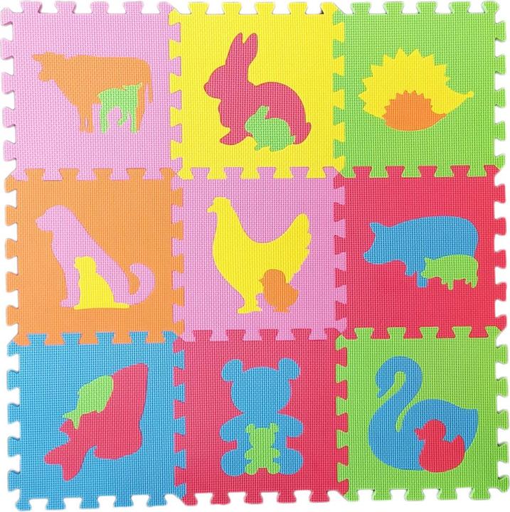 Knorrtoys Puzzlematte - „Tiere“/9-tlg./30 cm (30 x 30 cm)