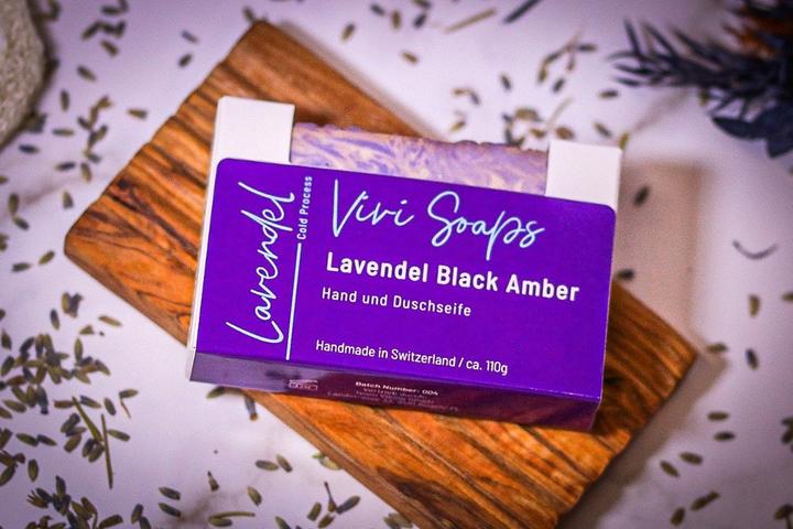 Produktbild Vivi Soaps Lavendel Black Amber Seife (Hartseife)