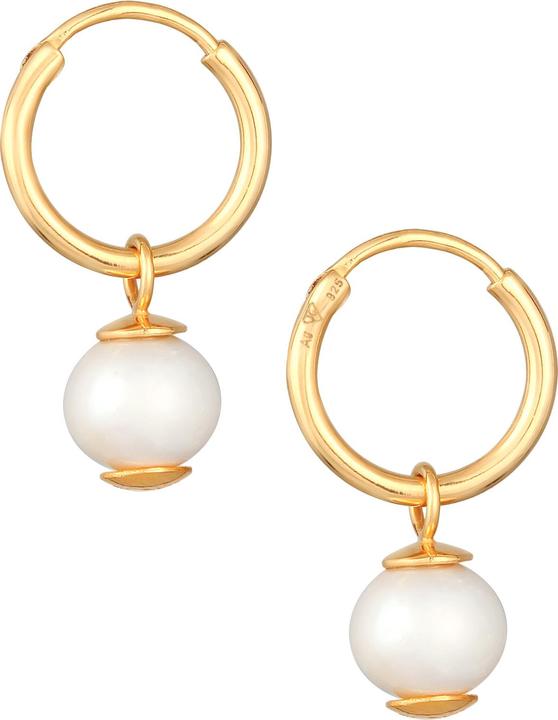 Image du produit Elli Boucles d'oreilles Créoles Perle d'eau douce Pendentif Argent 925 (Argent sterling 925)