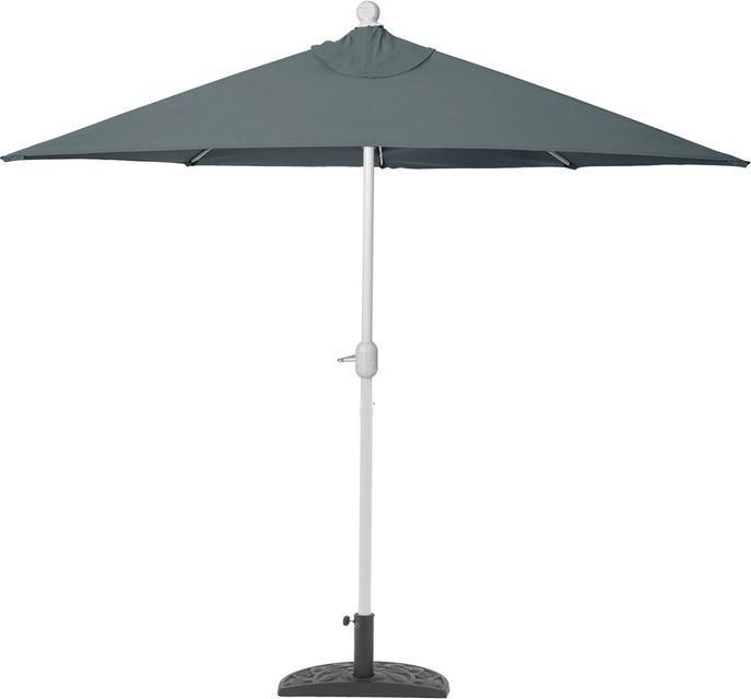 Immagine prodotto Mendler Ombrellone mezzotondo, ombrellone da balcone, poliestere UV 50+/alluminio 3kg, 300cm antracite con (2.85 m)