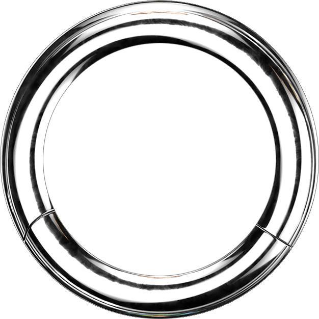 Star Piercing Segmentring klappbar silber (ohne Messing, Chirurgenstahl 316L)