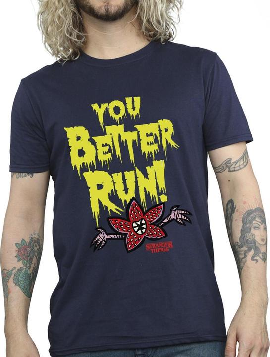 Actual product image Netflix Mens Stranger Things You Better Run T-Shirt (3XL)