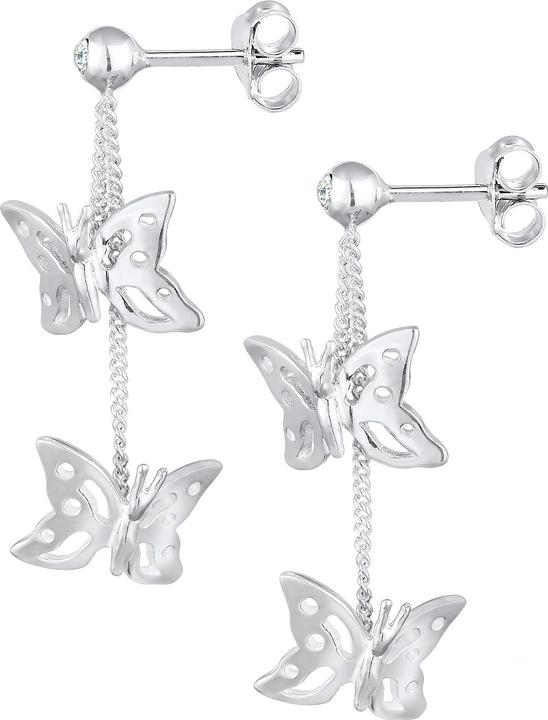 Produktbild Elli Ohrringe Schmetterling Natur Kristalle Silber (925er Sterling Silber, Glaskristall)