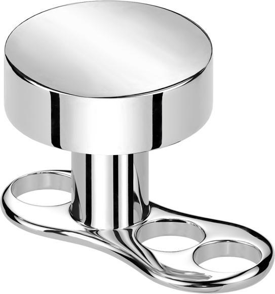 Produktbild Star Piercing Dermal Anchor Innengewinde silber mit flachem Zylinder silber (Titan G23, ohne Messing)