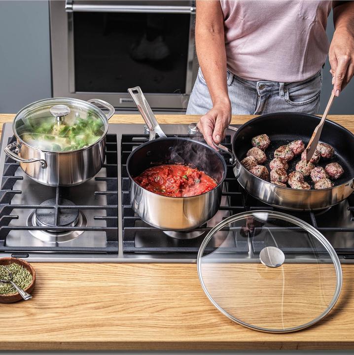 Productafbeelding KitchenAid Roestvrijstalen afbraakset 4-delig (28 cm, Kookpotten en pannenset, Roestvrij staal)