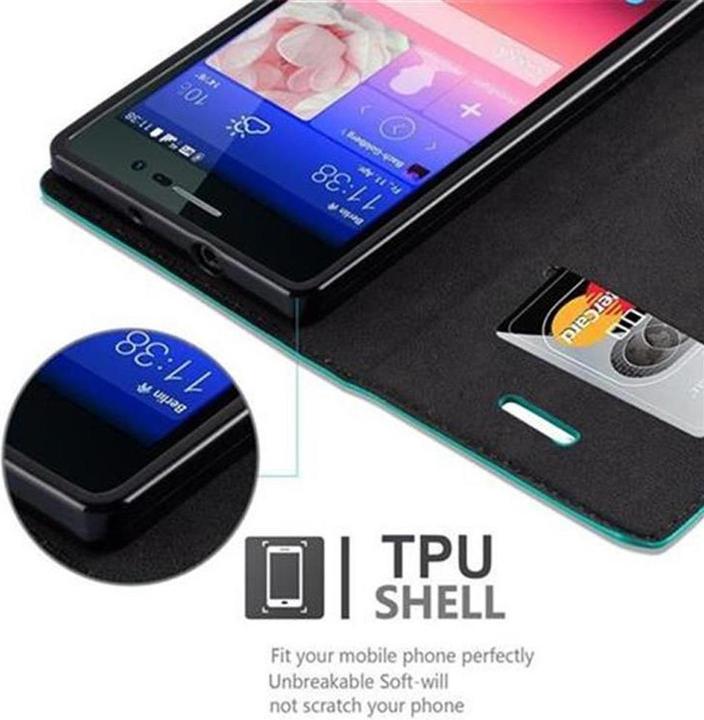 Productafbeelding Cadorabo Boek Onzichtbare Magneethoes (Huawei Ascend P7)