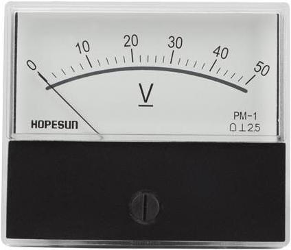 Velleman ANALOGUE VOLTAGE PANEL METER 50V DC / 70 x 60mm