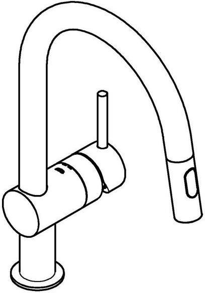 Actual product image Grohe Einhand-Spültischbatterie MINTA 1/2Zoll, C-Auslauf cool sunrise gebürste