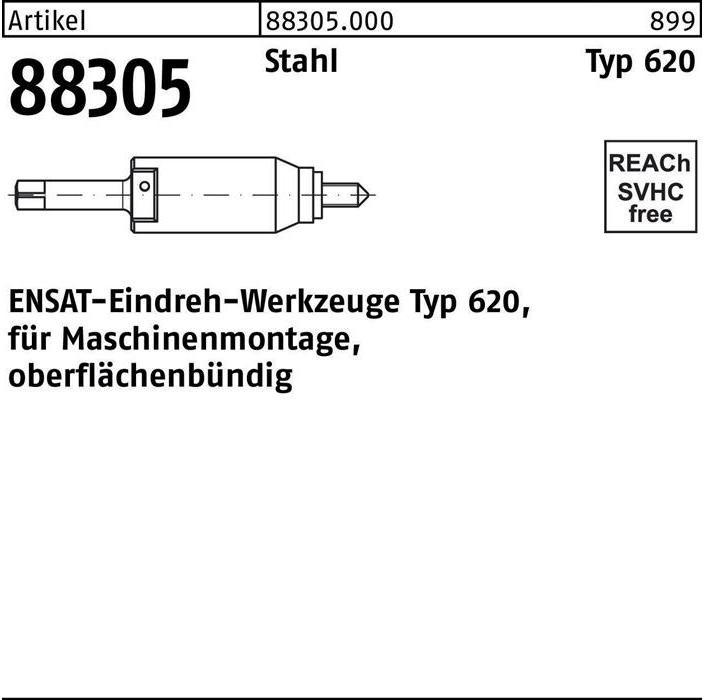 Immagine prodotto Ensat Utensile di inserimento R 88305 tipo 620 M 8 in acciaio